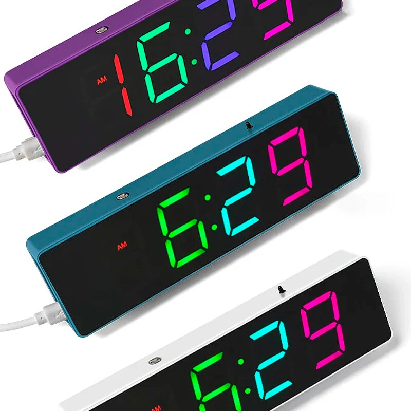 Colorful Digital Clock DIY Kit Colorful Rgb Clock Microcontroller Soldering Exercise Practical Training Production Welding Exercise — view 3
