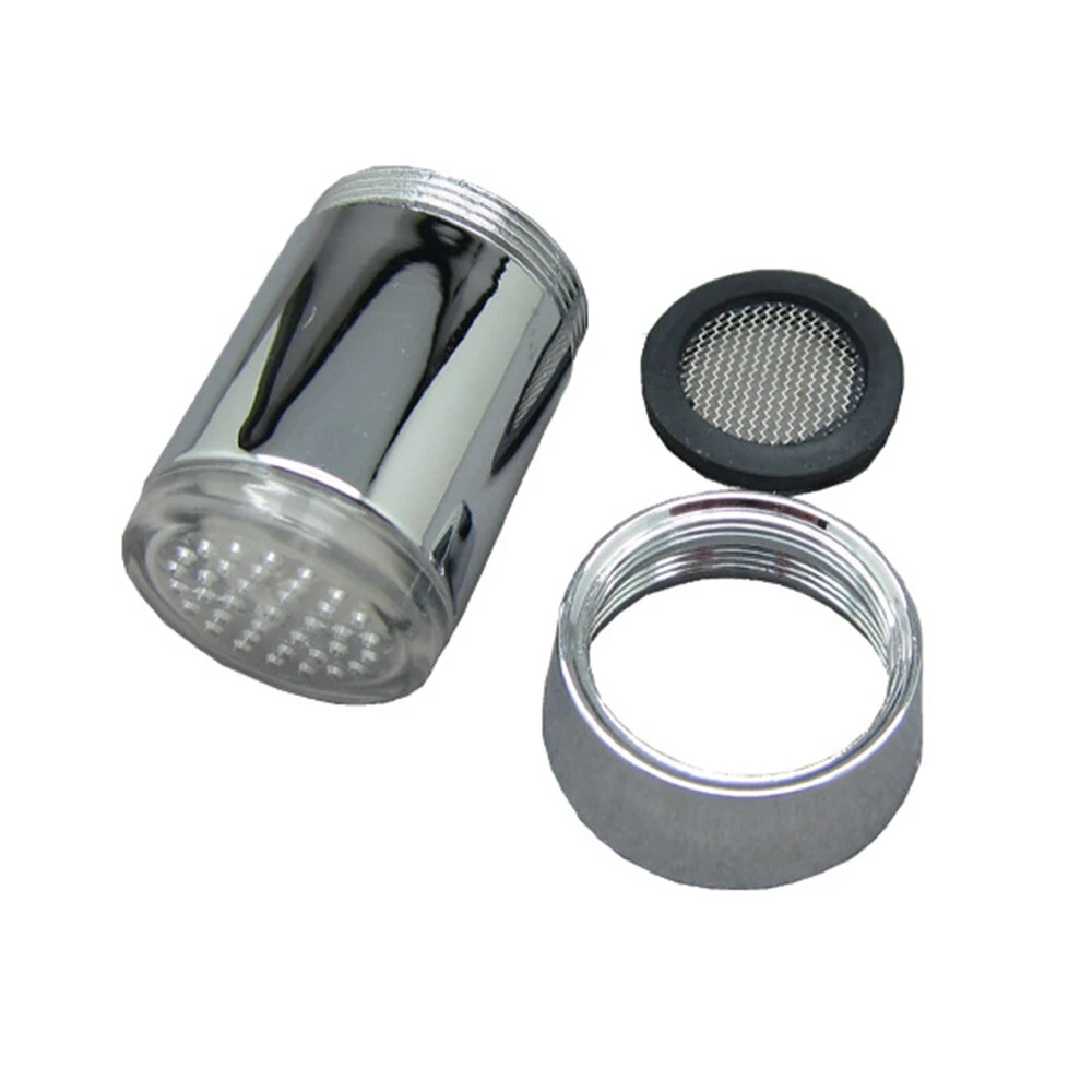 Colorful LED Light Basin Sink Faucet Temperature Sensor Light Color Changing Hydropower
