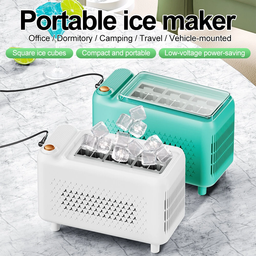 Comfook 120W/150W Portable Mini Ice Maker 8/12 Solid Ice Cubes Fast Ice Making Compact Household Countertop Ice Maker for Home Office Camping Vehicle Use — view 2