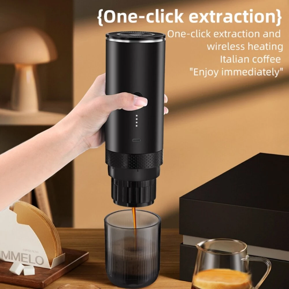Comfook 2-in-1 20Bar Portable Espresso Coffee Maker With 80ml Water Tank Fast Heating One-Click 7500mAh Rechargeable for Home Travel — view 2