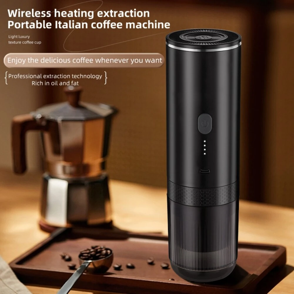 Comfook 2-in-1 20Bar Portable Espresso Coffee Maker With 80ml Water Tank Fast Heating One-Click 7500mAh Rechargeable for Home Travel — view 3