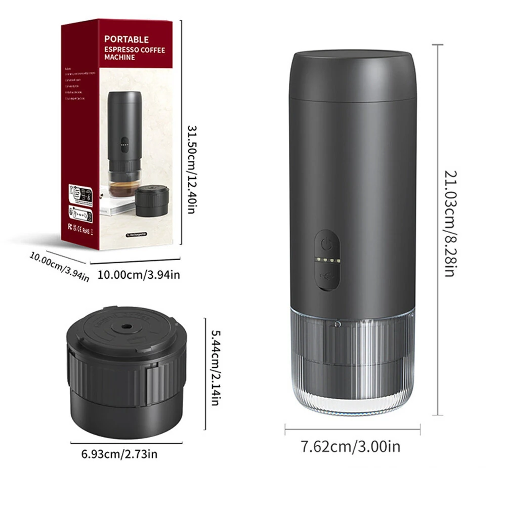 Comfook 2-in-1 Portable Espresso Machine Compatible Ground Coffee & NS Capsules Rechargeable Electric Coffee Maker for Camping Office Home Use — view 9