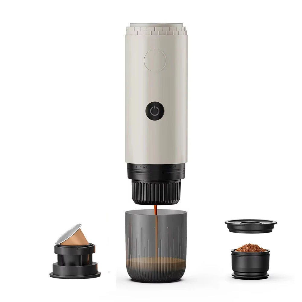Comfook 2-in-1 Portable Espresso Maker with Cordless Heating 19Bar 85°C Brew 7800mAh Battery Compatible With Ground Coffee NS Capsules for Travel Use — Comfook