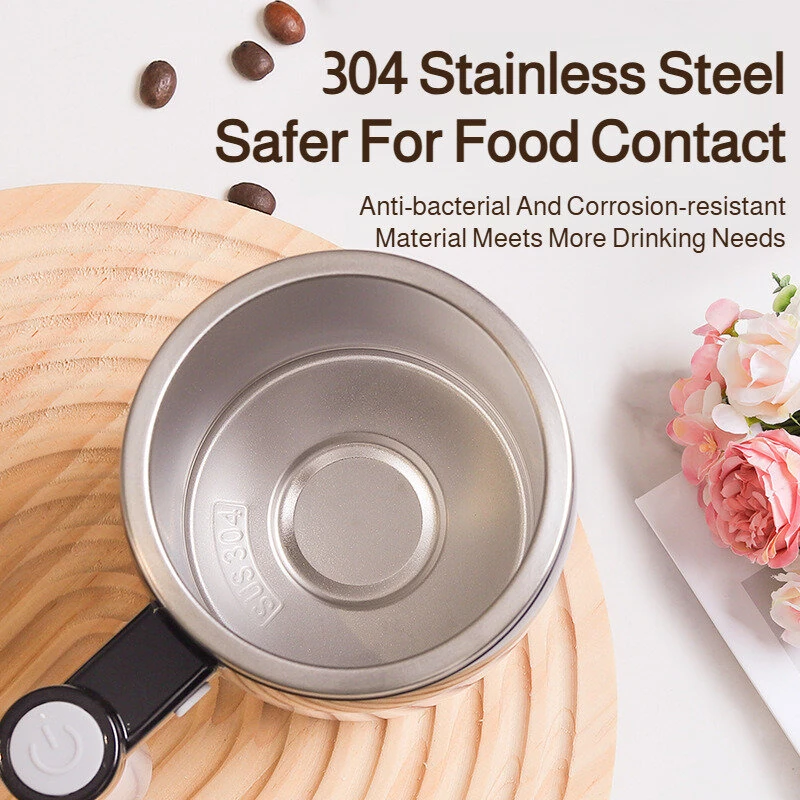 Comfook 400ml USB Rechargeable Automatic Mixing Cup 7000rpm Motor with LCD Digital Display For Coffee Milk Grain Oat Magnetized Stirring — view 4