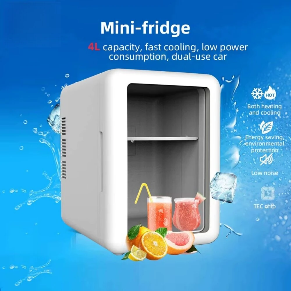 Comfook 4L Mini Refrigerator Cooling & Warming Dual-purpose Low Noise Portable Refrigerator For Car Home Travel — view 3
