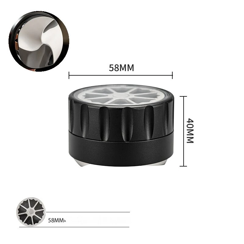 Comfook 51/53/58mm Wheel Hub Style Espresso Coffee Distributor Gravity Self-Leveling Distributor Espresso Leveler Too with Cyclone Base — view 10