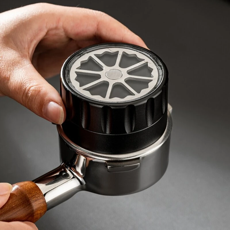 Comfook 51/53/58mm Wheel Hub Style Espresso Coffee Distributor Gravity Self-Leveling Distributor Espresso Leveler Too with Cyclone Base — view 2
