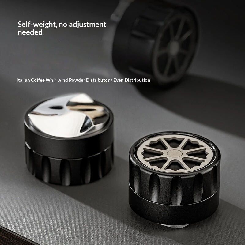 Comfook 51/53/58mm Wheel Hub Style Espresso Coffee Distributor Gravity Self-Leveling Distributor Espresso Leveler Too with Cyclone Base — view 4