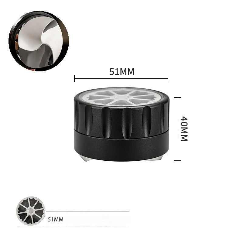 Comfook 51/53/58mm Wheel Hub Style Espresso Coffee Distributor Gravity Self-Leveling Distributor Espresso Leveler Too with Cyclone Base — view 8