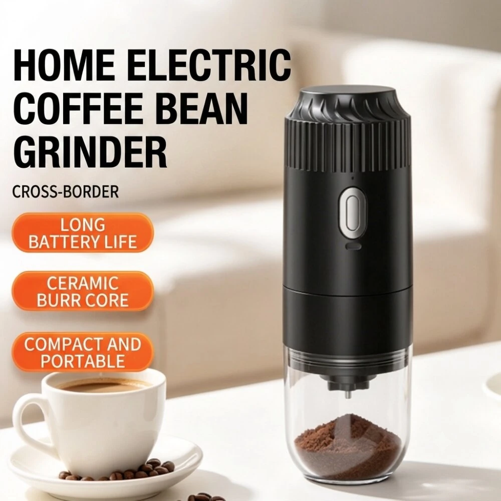 Comfook Cordless Electric Coffee Grinder 40 Levels Adjustable 1800mAh Rechargeable Battery Smart Auto Stop Portable Grinder for Home Car Camping — view 2