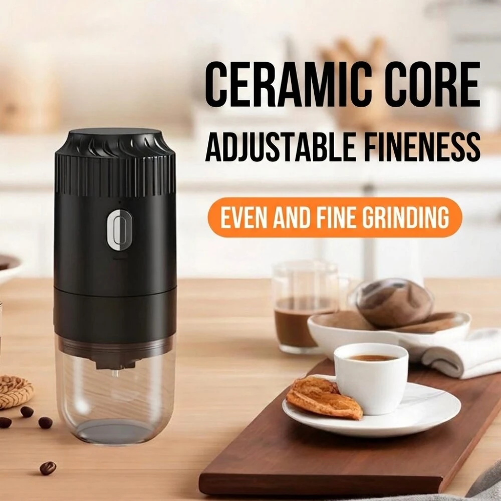 Comfook Cordless Electric Coffee Grinder 40 Levels Adjustable 1800mAh Rechargeable Battery Smart Auto Stop Portable Grinder for Home Car Camping — view 3