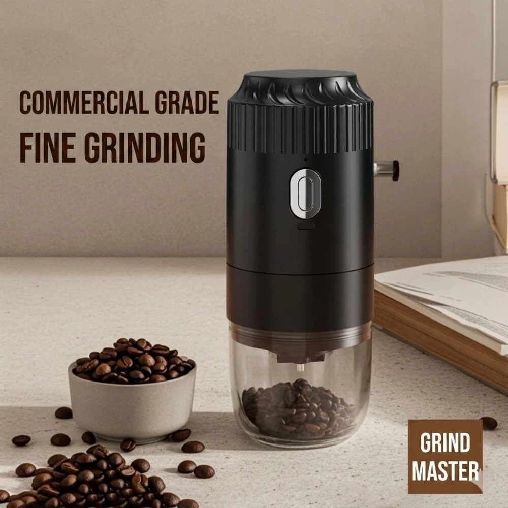 Comfook Cordless Electric Coffee Grinder 40 Levels Adjustable 1800mAh Rechargeable Battery Smart Auto Stop Portable Grinder for Home Car Camping — view 6