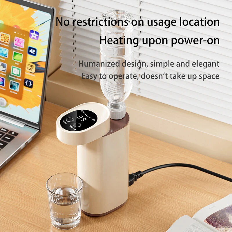 Comfook Portable Mini Instant Hot Water Dispenser 3-Second Fast Heating 5-Level Temperature Adjustable Dual Water Intake Design with LED Digital Touch Display — view 4