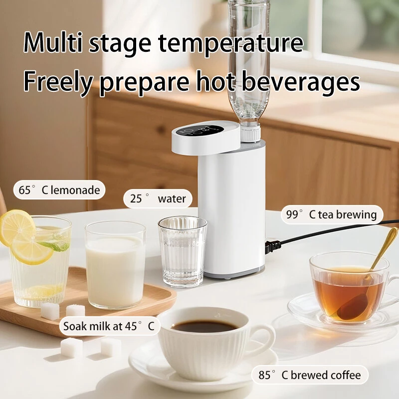 Comfook Portable Mini Instant Hot Water Dispenser 3-Second Fast Heating 5-Level Temperature Adjustable Dual Water Intake Design with LED Digital Touch Display — view 6
