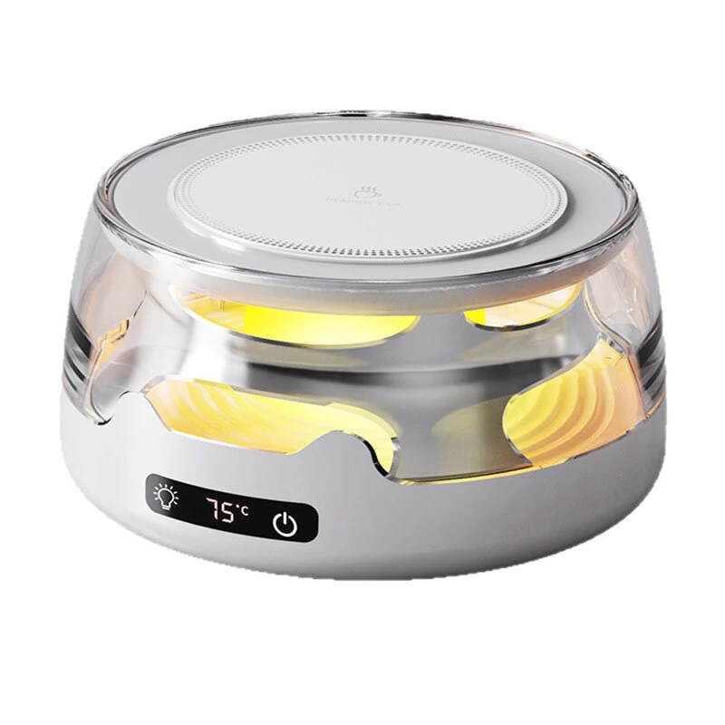 Comfook RS-609 Constant Temperature Mug Warmer With 4-Level Adjustable Heating 55°C 65°C 75°C 85°C Ceramic Heating Compact Design USB Power Light Effect Auto Shut-Off — view 7