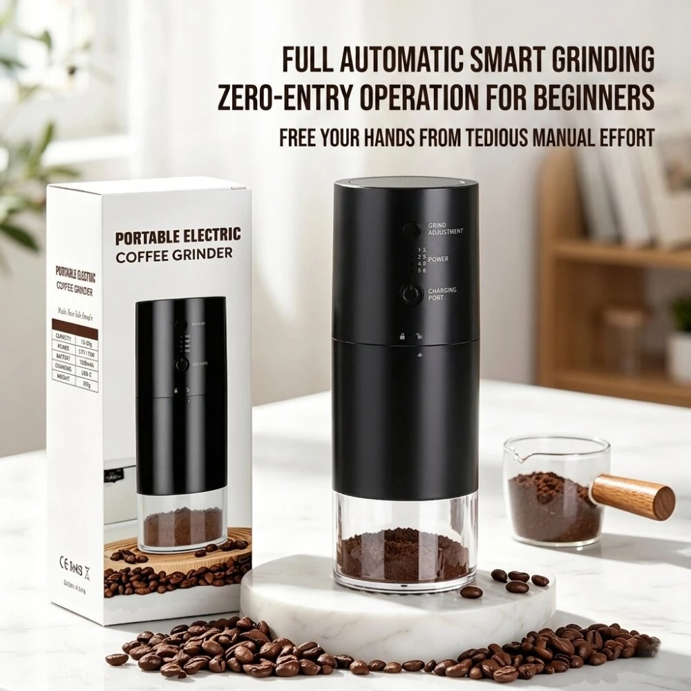 Comfook SW-ECG04 Portable Electric Coffee Grinder 80 Levels Grind Adjustment Type-C Charging Wireless Rechargeable Espresso Grinder for Home Office Camping — view 4