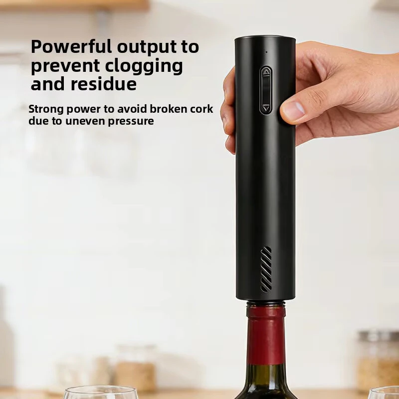 Comfook USB Rechargeable Household Electric Wine Bottle Opener 8s Auto Uncork 2-Buttons Control Portable Wine Opener for Home Kitchen — view 4