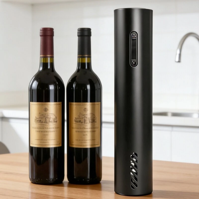 Comfook USB Rechargeable Household Electric Wine Bottle Opener 8s Auto Uncork 2-Buttons Control Portable Wine Opener for Home Kitchen — view 6