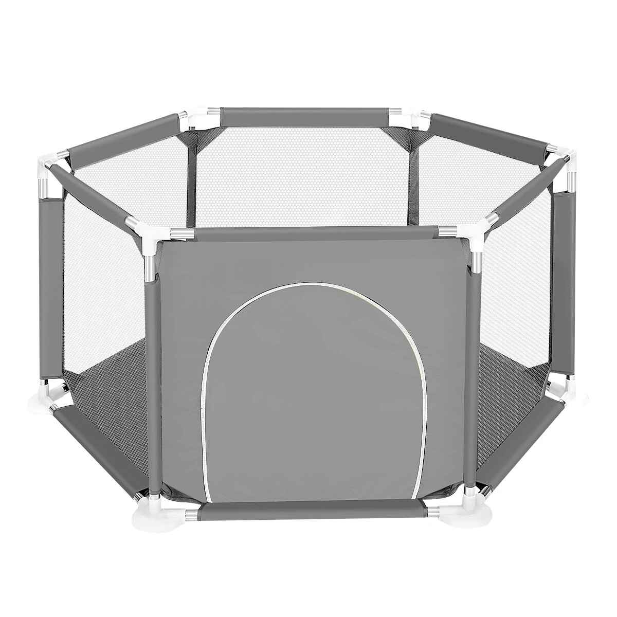 Comomy 6 Sided Baby Playpen for Babies Baby Playard Infants Toddler 6 Panels Safety Folding Indoor Outdoor Kids Play Pens Baby Fence Game Toy Pool Tent — view 4
