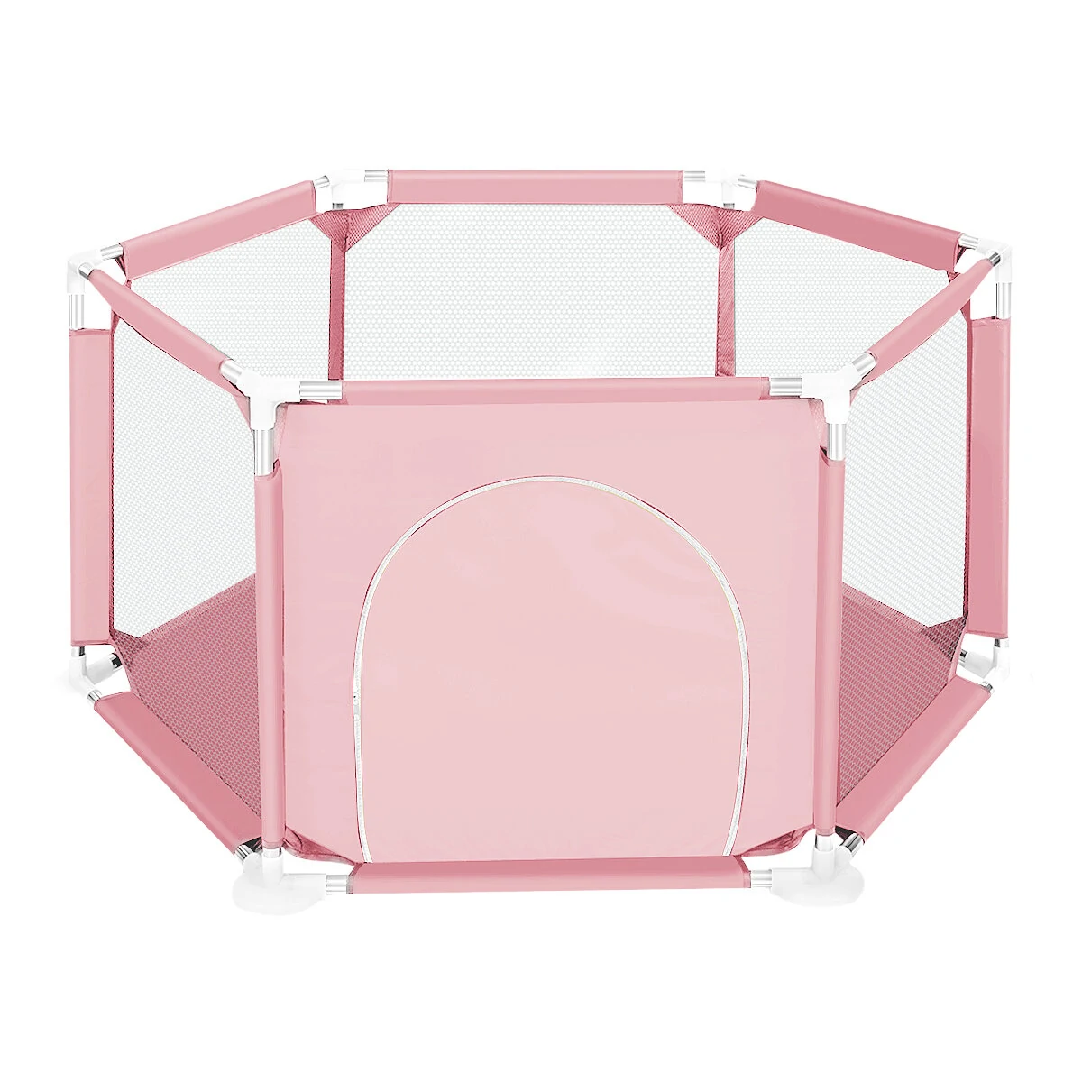 Comomy 6 Sided Baby Playpen for Babies Baby Playard Infants Toddler 6 Panels Safety Folding Indoor Outdoor Kids Play Pens Baby Fence Game Toy Pool Tent — view 6
