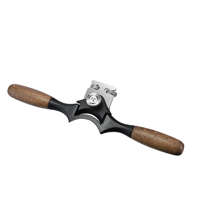 Concave Bottom Spokeshave Woodworking Hand Plane with 40mm Steel Blade and Dual Adjustment Screws Precision Curved Surface Trimming Tool Ductile Cast Iron Body Wood Carving Spokeshave for Chair Legs and Round Dowels