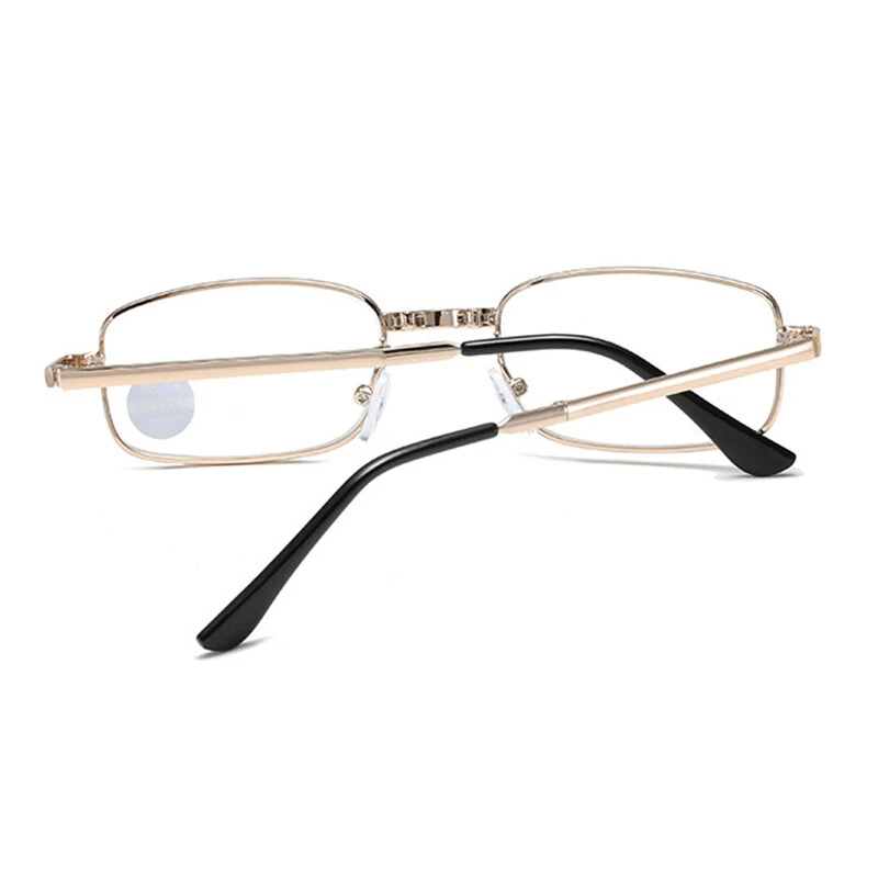 Convenient Foldable Pocket Reading Glasses Anti-blue Light Full-Rim HD Metal Glasses for Men Women Eyewears — view 3