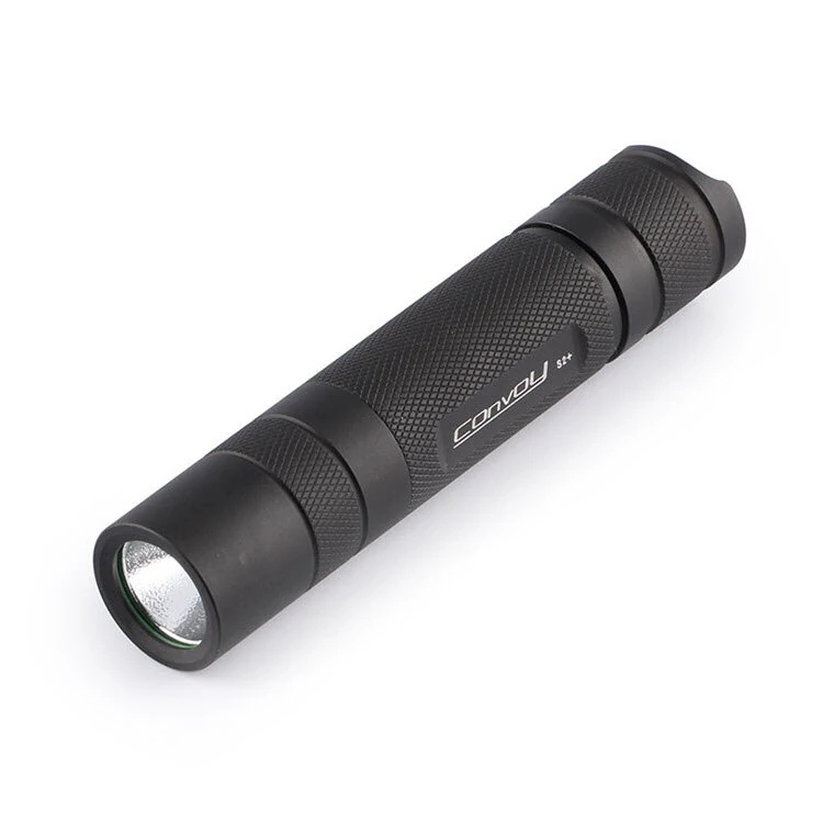 Convoy S2+ Black L2 7135x8 3/5mode EDC LED Flashlight 18650 — Convoy
