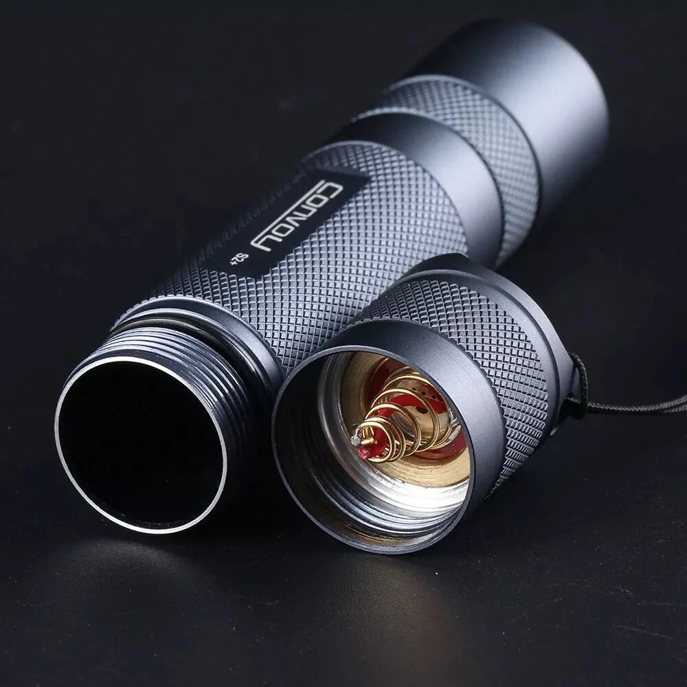 Convoy S2+ Tactical Flashlight, 1800 Lumen Super Bright LED, Compact EDC Flashlight for Camping, Hiking, and Emergencies, 4 Modes, Temperature Protection, Aluminum Body 5000K 6500K — view 4
