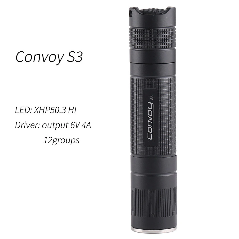 Convoy S3 XHP50.3 HI 12groups EDC LED Flashlight 18650 Battery For Camping,Bicycle Working Torch — view 2