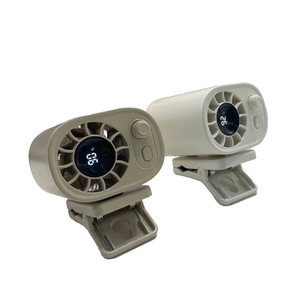 Cooling Clip-on Fan Umbrella High Speed Fan 360° Rotatable 100 Speed USB Rechargeable Multifunctional for Outdoor Car — view 2
