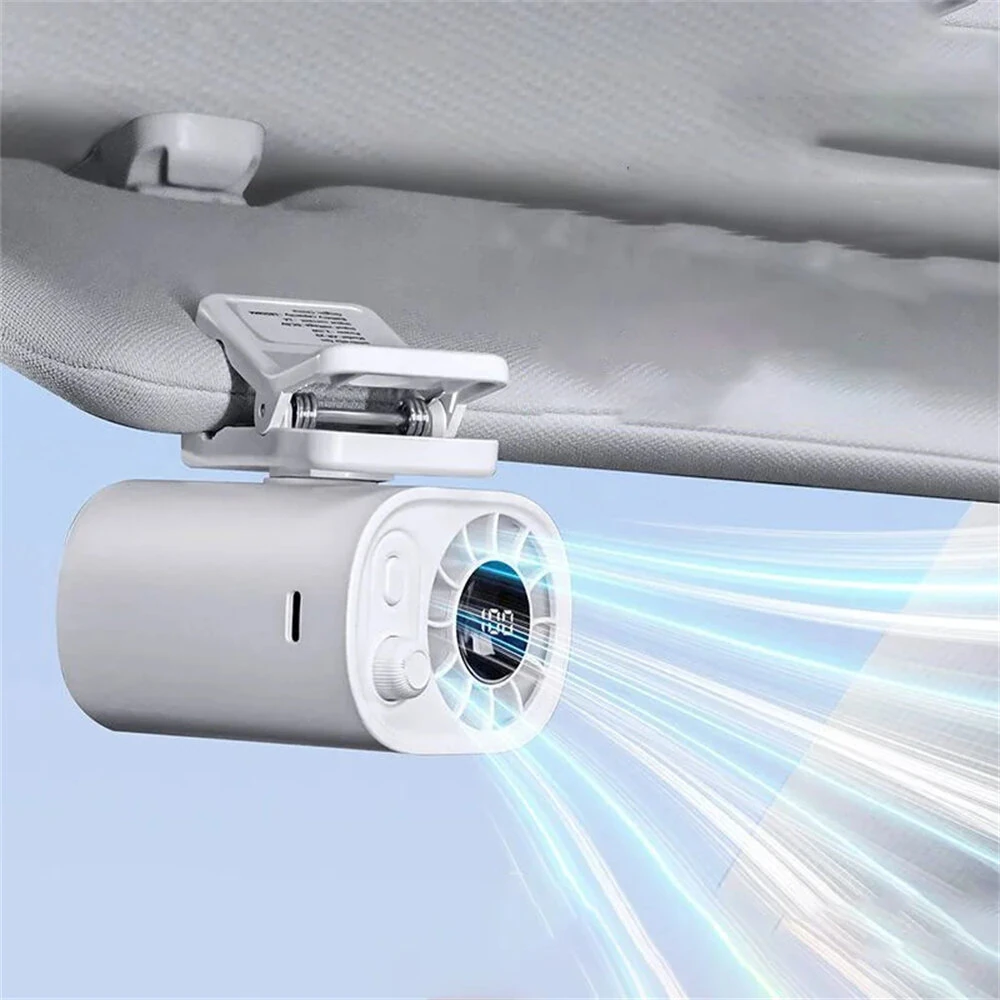 Cooling Clip-on Fan Umbrella High Speed Fan 360° Rotatable 100 Speed USB Rechargeable Multifunctional for Outdoor Car — view 9