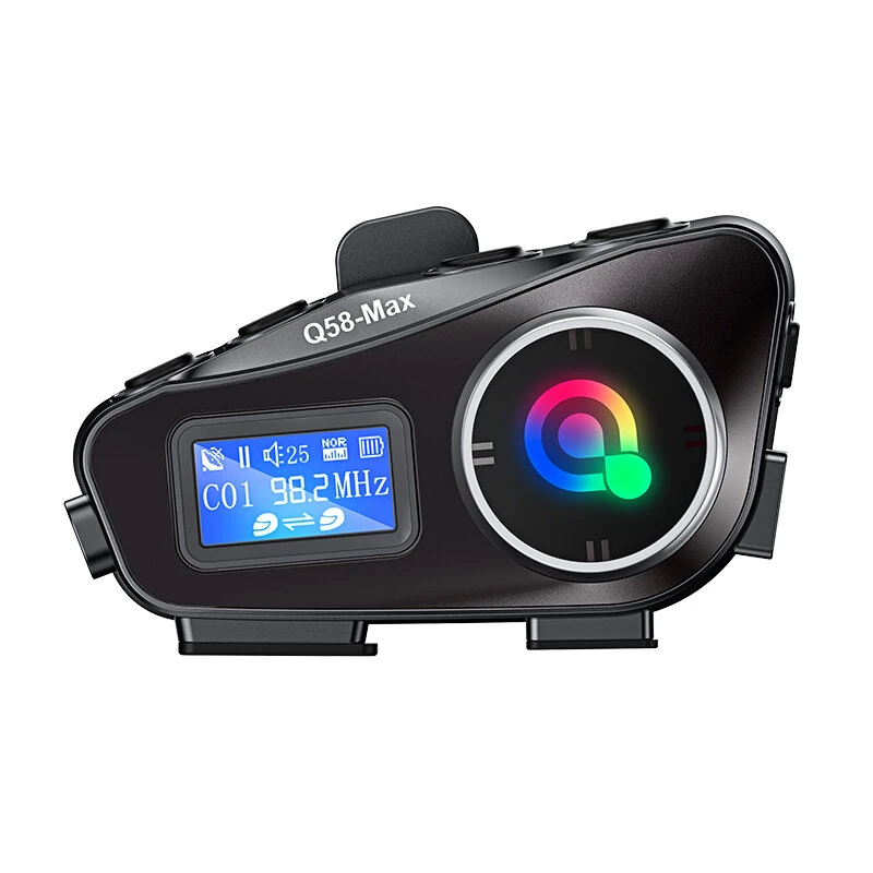 Coralme Q58MAX Motorcycle Helmet Mixing Intercom Helmet Bluetooth Headset with 300m Double Intercom Helmet Headset Group Speaker with LCD Display — view 11