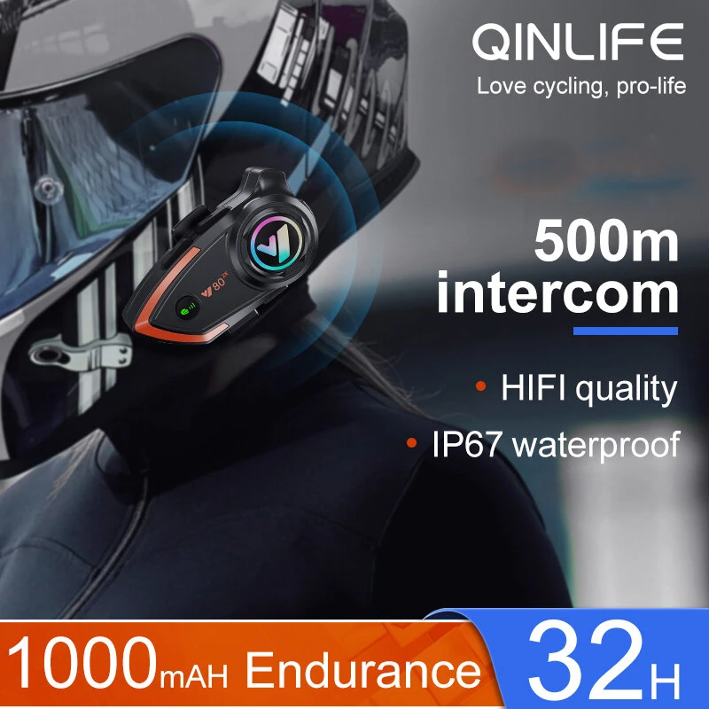 Coralme Y80 2X Motorcycle Intercom Helmet Bluetooth Headset 800 Meters Two-Person Intercom Suitable For Third-Party Helmet Headset — view 2