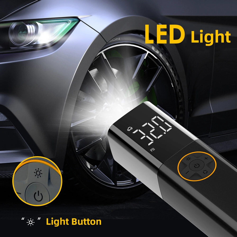 Cordless Car Portable Air Pump Intelligent Air Inflator Multifunctional High Speed High Pressure Inflator Smart Digital Car Tire Air Pump — view 4
