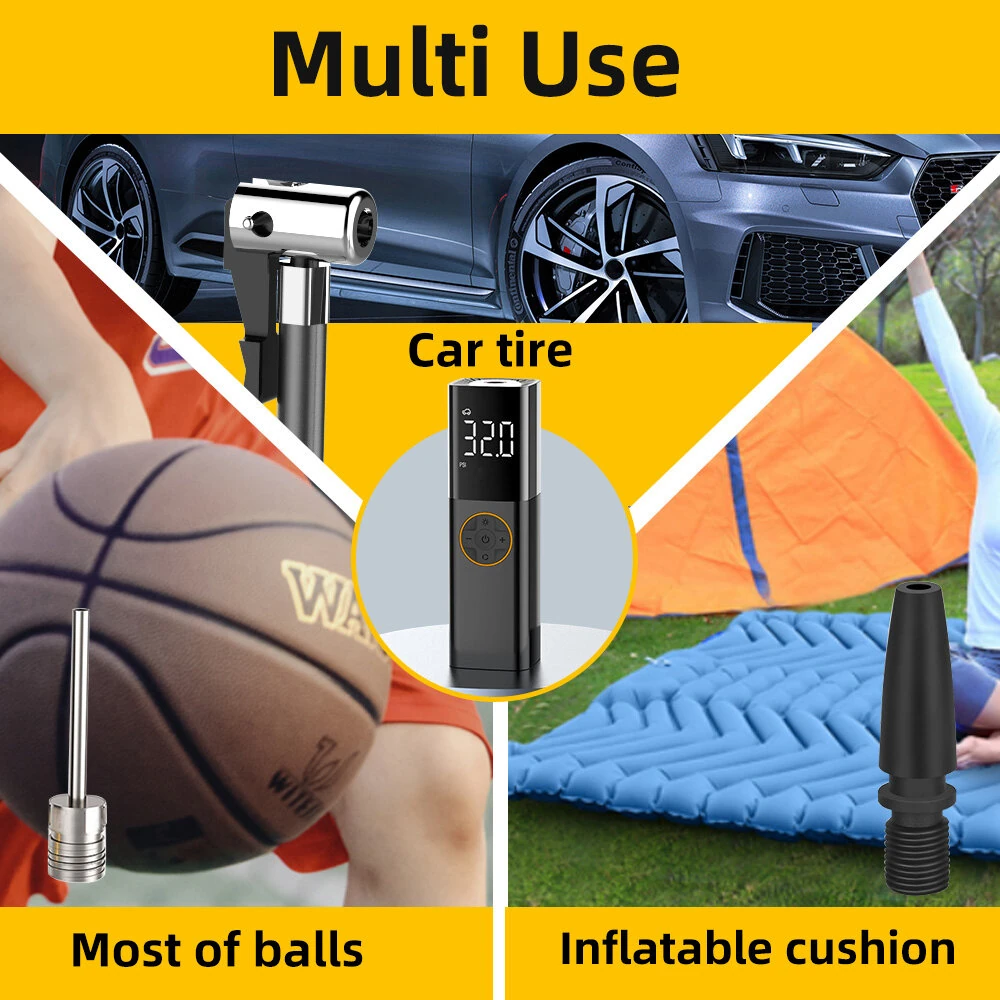 Cordless Car Portable Air Pump Intelligent Air Inflator Multifunctional High Speed High Pressure Inflator Smart Digital Car Tire Air Pump — view 5