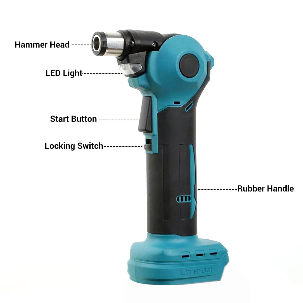 Cordless Hammer Drill 18V Compatible 14,000 RPM 180W Motor Adjustable Head  0-90 Degrees for Woodworking Lithium-Ion Battery Ergonomic Design — view 4