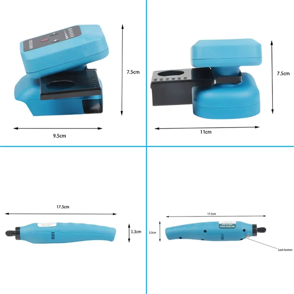 Cordless Lithium Grinder 80W 18000rpm For Makita DEWALT Milwaukee 18V-21V Batteries Grinding Polishing Cutting Carving Tool — view 4