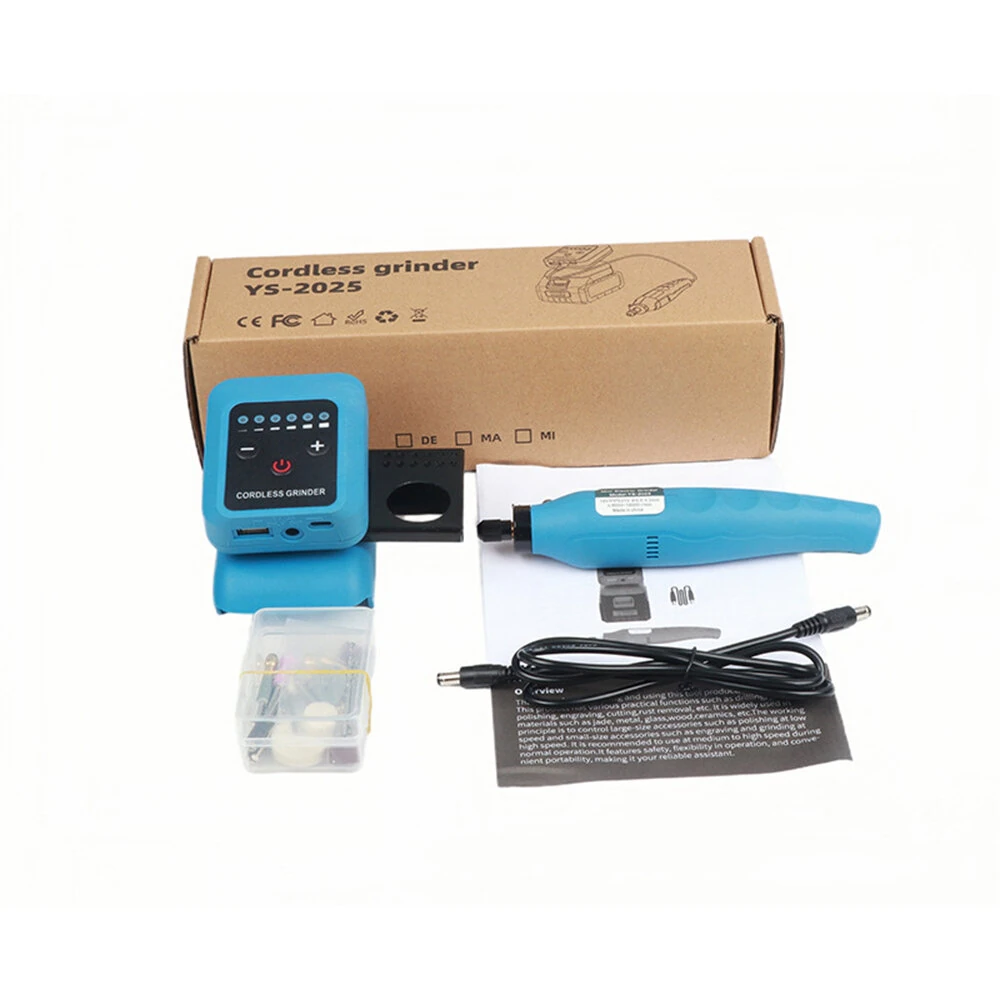 Cordless Lithium Grinder 80W 18000rpm For Makita DEWALT Milwaukee 18V-21V Batteries Grinding Polishing Cutting Carving Tool — view 6