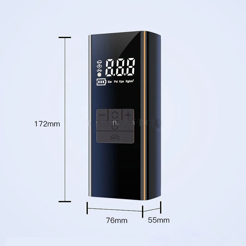 Cordless Tire Inflator Air Compressor Power Bank Portable Digital Tire Pump Fast Inflate Air Pump LED Light for Car Tires Bicycle Ball — view 7