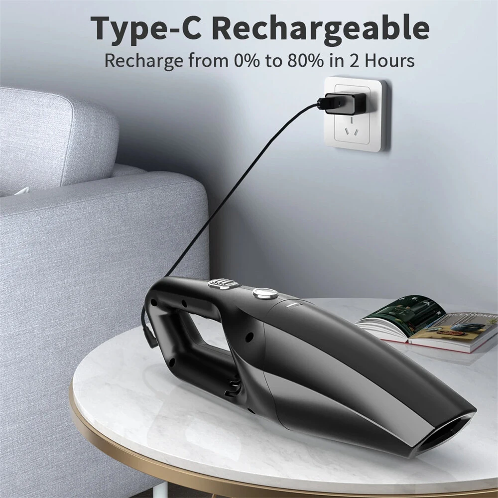 Cordless Vacuum Cleaner 9000Pa Suction Power 120W Portable Lightweight Handheld Rechargeable HEPA Filter Car Home Cleaning — view 10