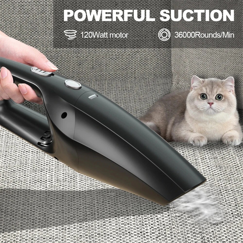 Cordless Vacuum Cleaner 9000Pa Suction Power 120W Portable Lightweight Handheld Rechargeable HEPA Filter Car Home Cleaning — view 2