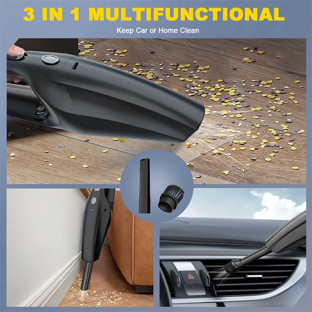 Cordless Vacuum Cleaner 9000Pa Suction Power 120W Portable Lightweight Handheld Rechargeable HEPA Filter Car Home Cleaning — view 5