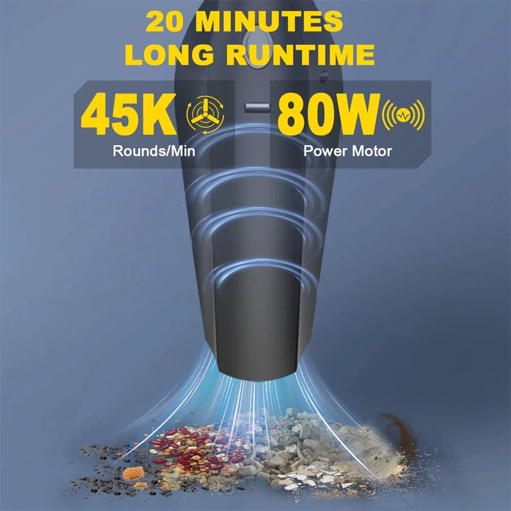 Cordless Vacuum Cleaner 9000Pa Suction Power 120W Portable Lightweight Handheld Rechargeable HEPA Filter Car Home Cleaning — view 8