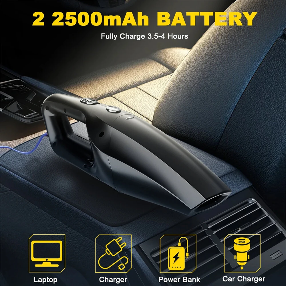 Cordless Vacuum Cleaner 9000Pa Suction Power 120W Portable Lightweight Handheld Rechargeable HEPA Filter Car Home Cleaning — view 9