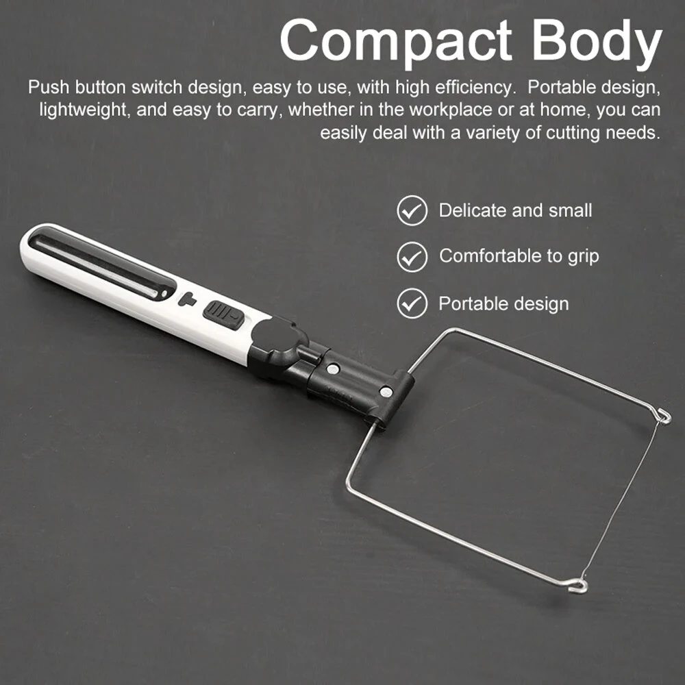 Cordless Wire Foam Cutter Pen 2000mAh 4V 5s Heat Up 550°C Max USB Type-C Rechargeable LED Light Styrofoam Cutting Tool Kit With Bow/Needle/U Blades Heating Wire — view 3