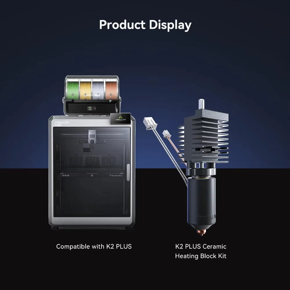 Creality K2 Plus Ceramic Hotend Kit High Thermal Conductivity Quick-swap Nozzle 350°C High Temperature Resistance — view 5
