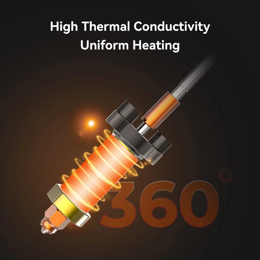 Creality K2 Plus Ceramic Hotend Kit High Thermal Conductivity Quick-swap Nozzle 350°C High Temperature Resistance — view 7