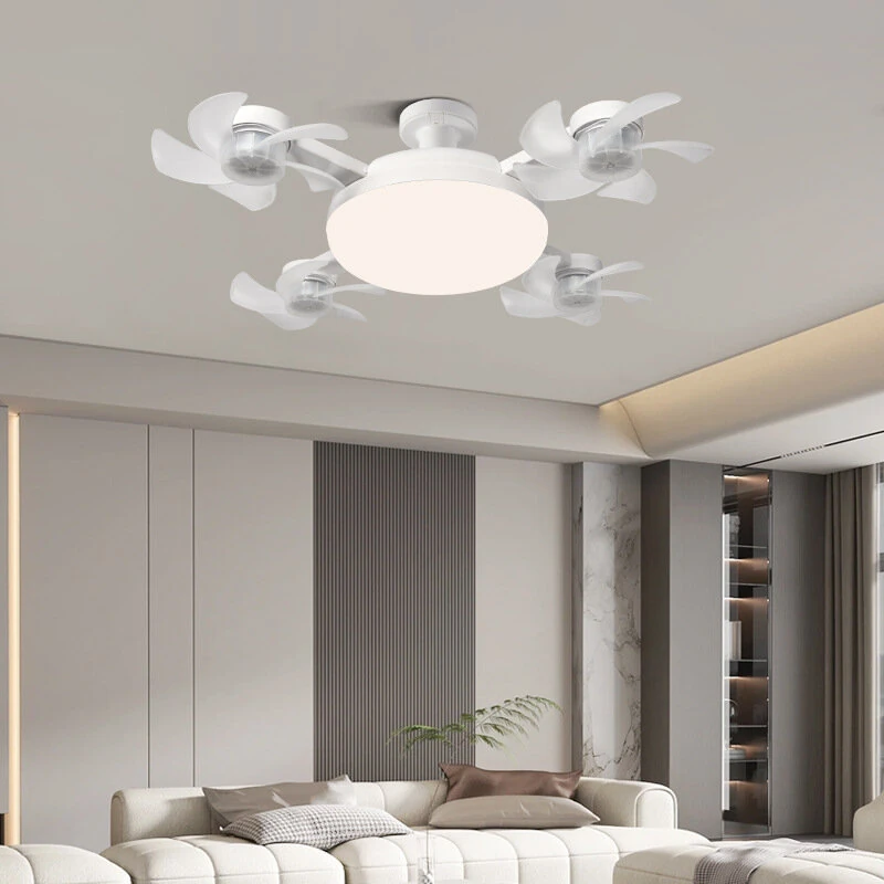 Creative Drone-Style E27 LED Fan Light 2-in-1 Lighting & 3 Speed Cooling Fan with Remote Control Dimmable Timer for Living Room Bedroom — view 5