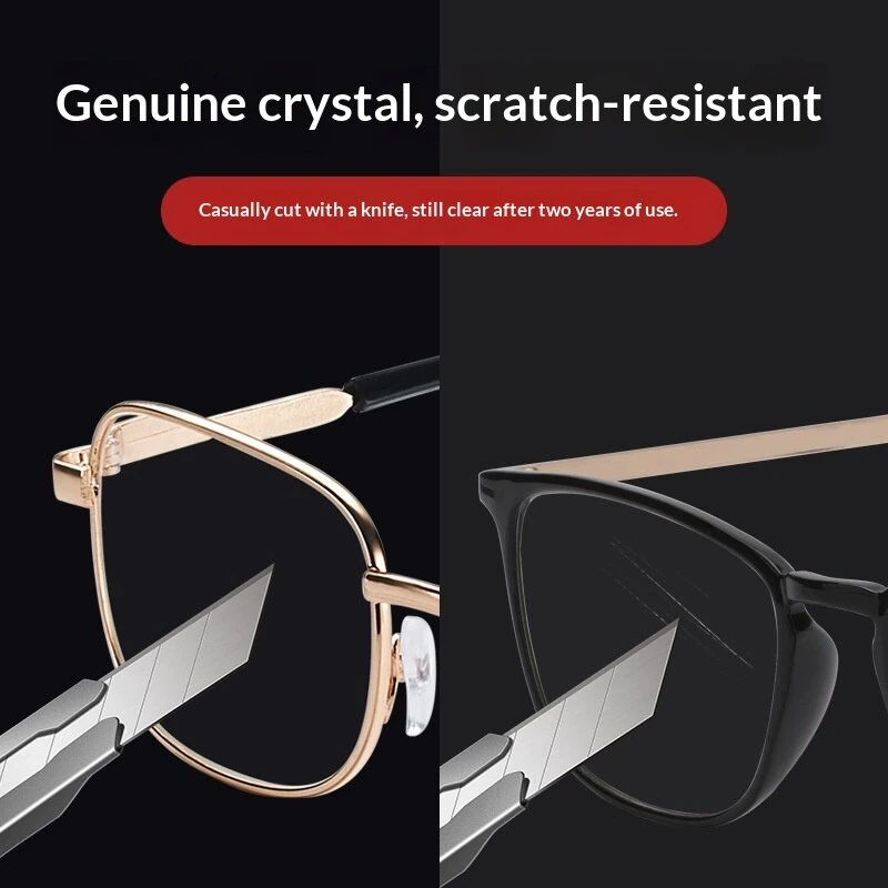 Crystal Glass Folding Reading Glasses Men Women HD Anti-Scratch Full Frame Presbyopic Eyewear — view 4