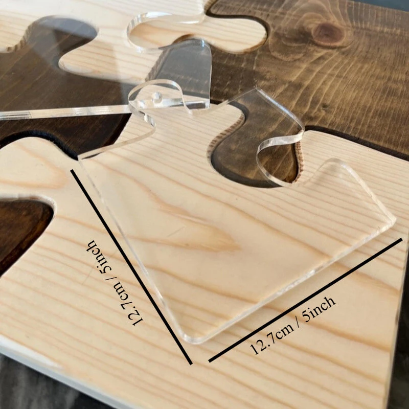 Crystal Puzzle Router Template Large Clear Acrylic 12.7cm Side Length DIY Craft Tool for Mats Serving Boards — view 2
